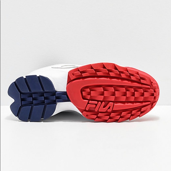 fila disruptor blue and red